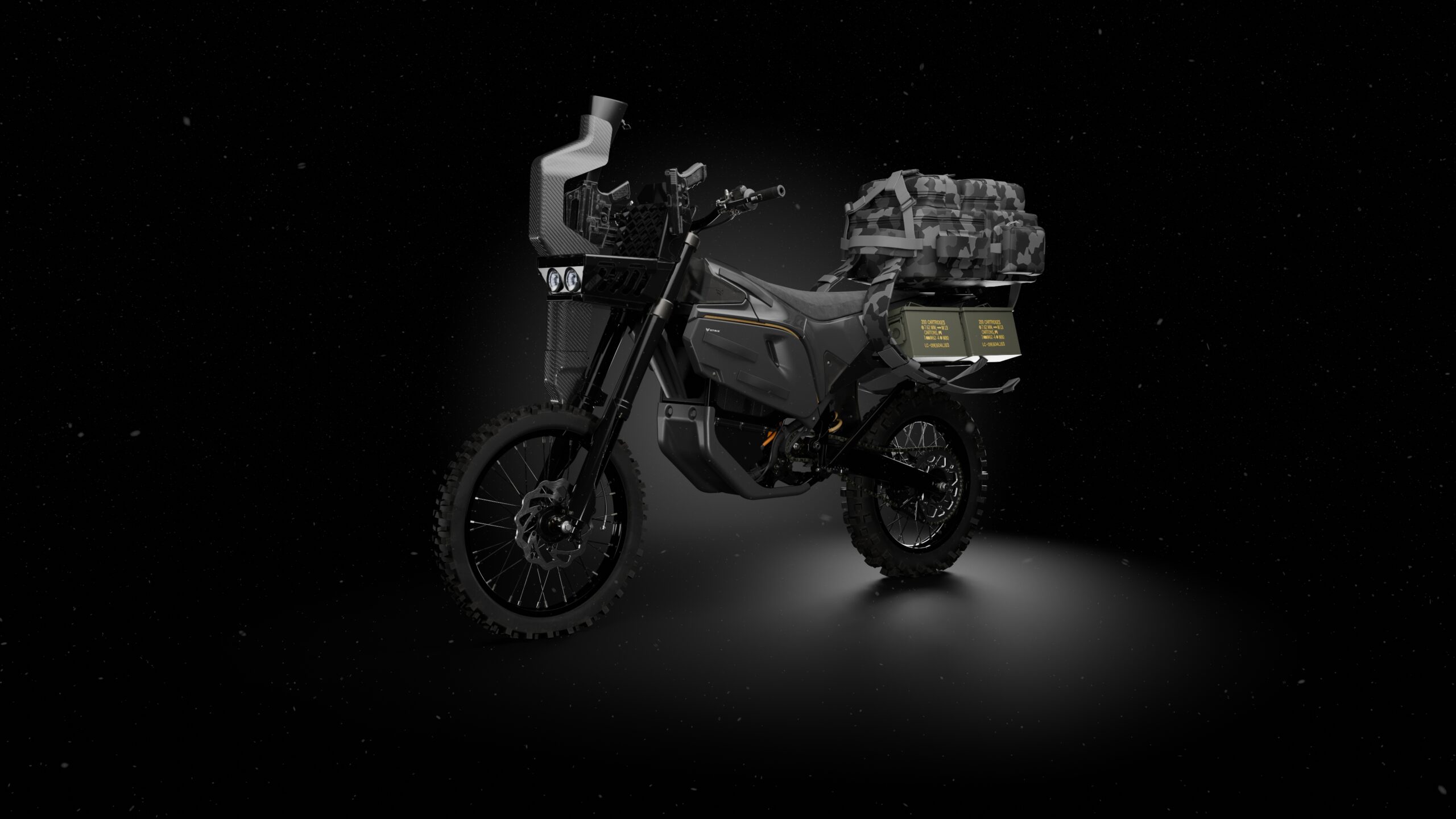 HIGH-PERFORMANCE STEALTH ELECTRIC E-MOTORBIKE FOR MILITARY OPERATIONS